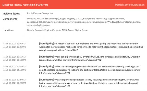GitLab «упал»: сервис выдаёт ошибки 500, 502, 503 по всему миру — новости на Tproger